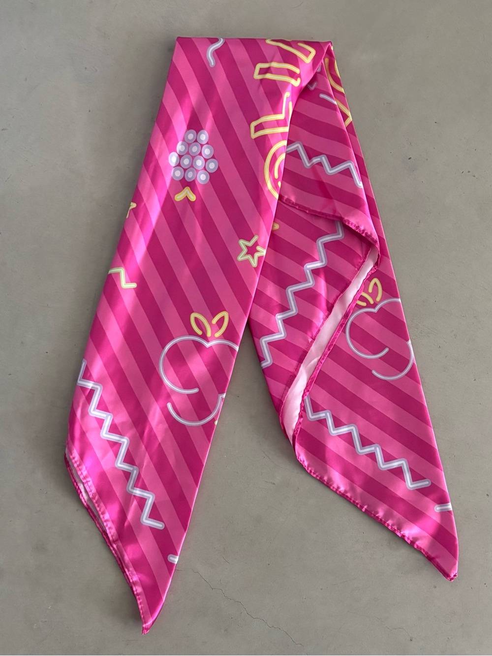 New OLIPOP Limited Edition LA Pop Up Raspberry Sherbert Themed Large Scarf